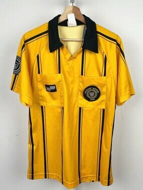 Official Sports S US Soccer Federation Assistant Referee Jersey Striped Yellow